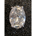 2.0CTW 7mm Oval Moissanite Stud Earrings Prong VVSD Color