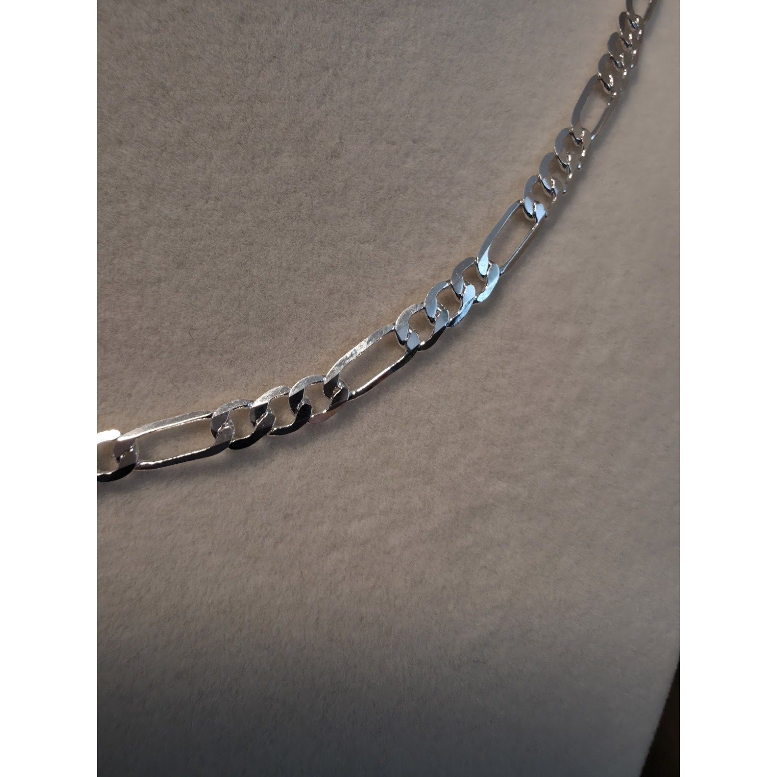22" 3.9mm Figaro Chain 7.0g 925 Sterling Silver