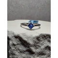 S6 Natural Kyanite Solitaire Band 925 Sterling Silver