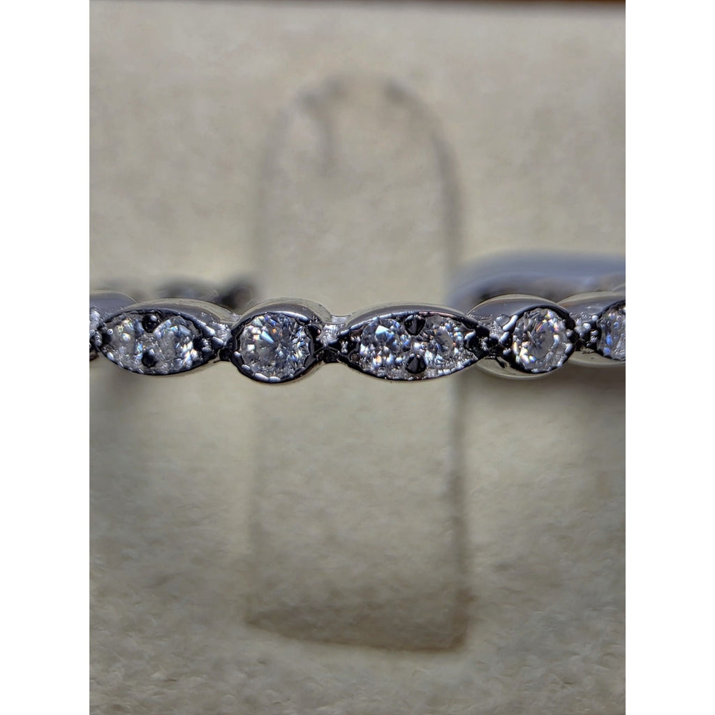 S7 2.74ct Moissanite eternity stackable ring 925 Sterling Silver