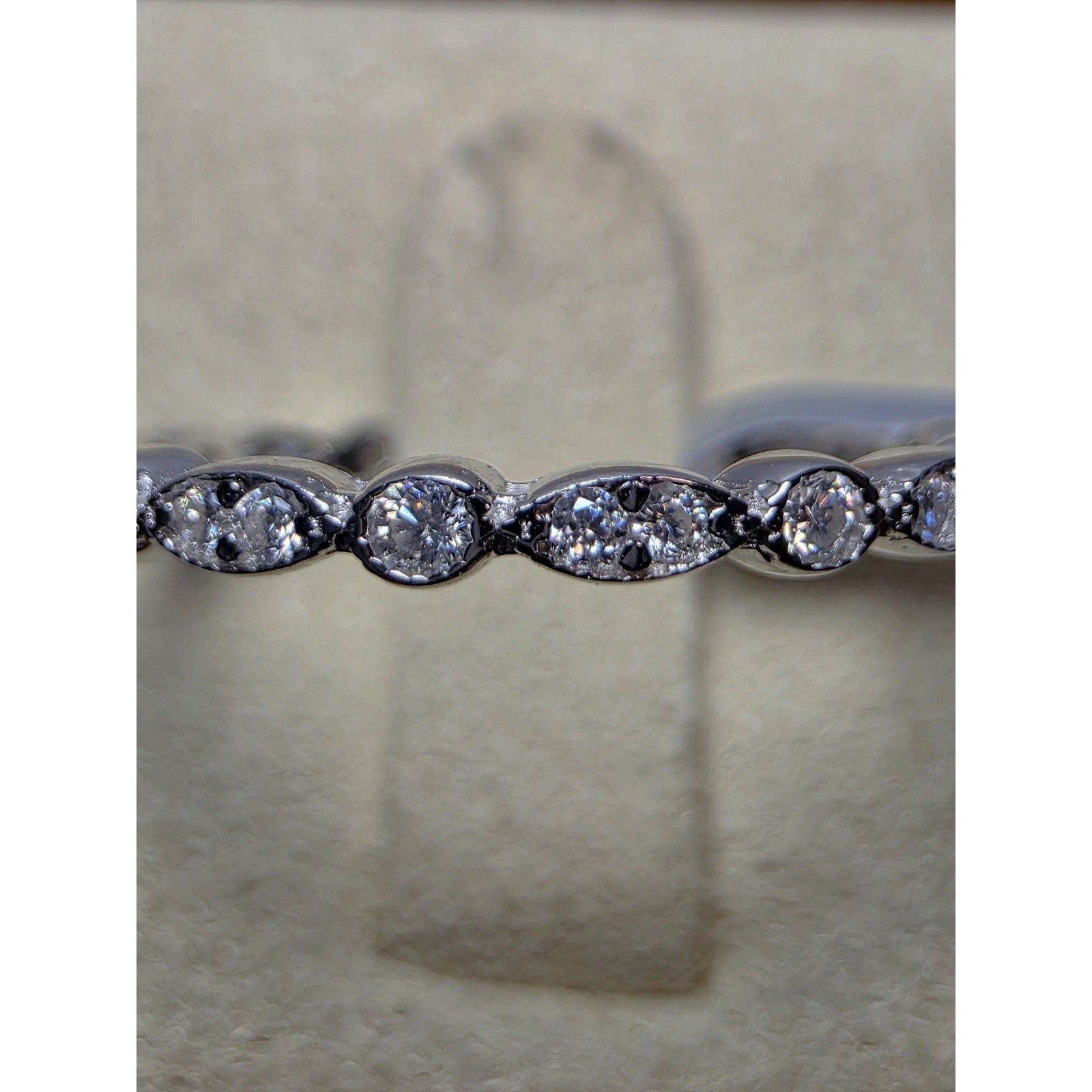S7 2.74ct Moissanite eternity stackable ring 925 Sterling Silver