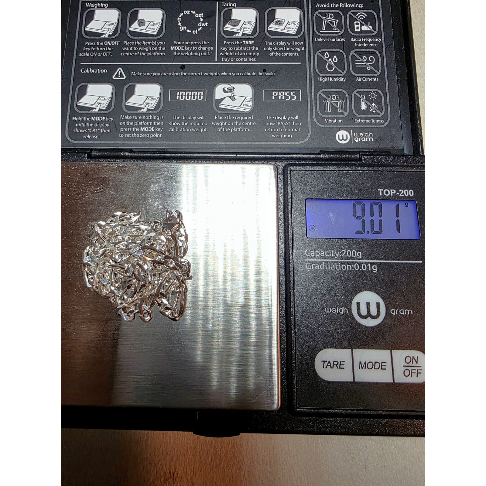 22" 3.5mm Figaro Solid 925 Sterling Silver