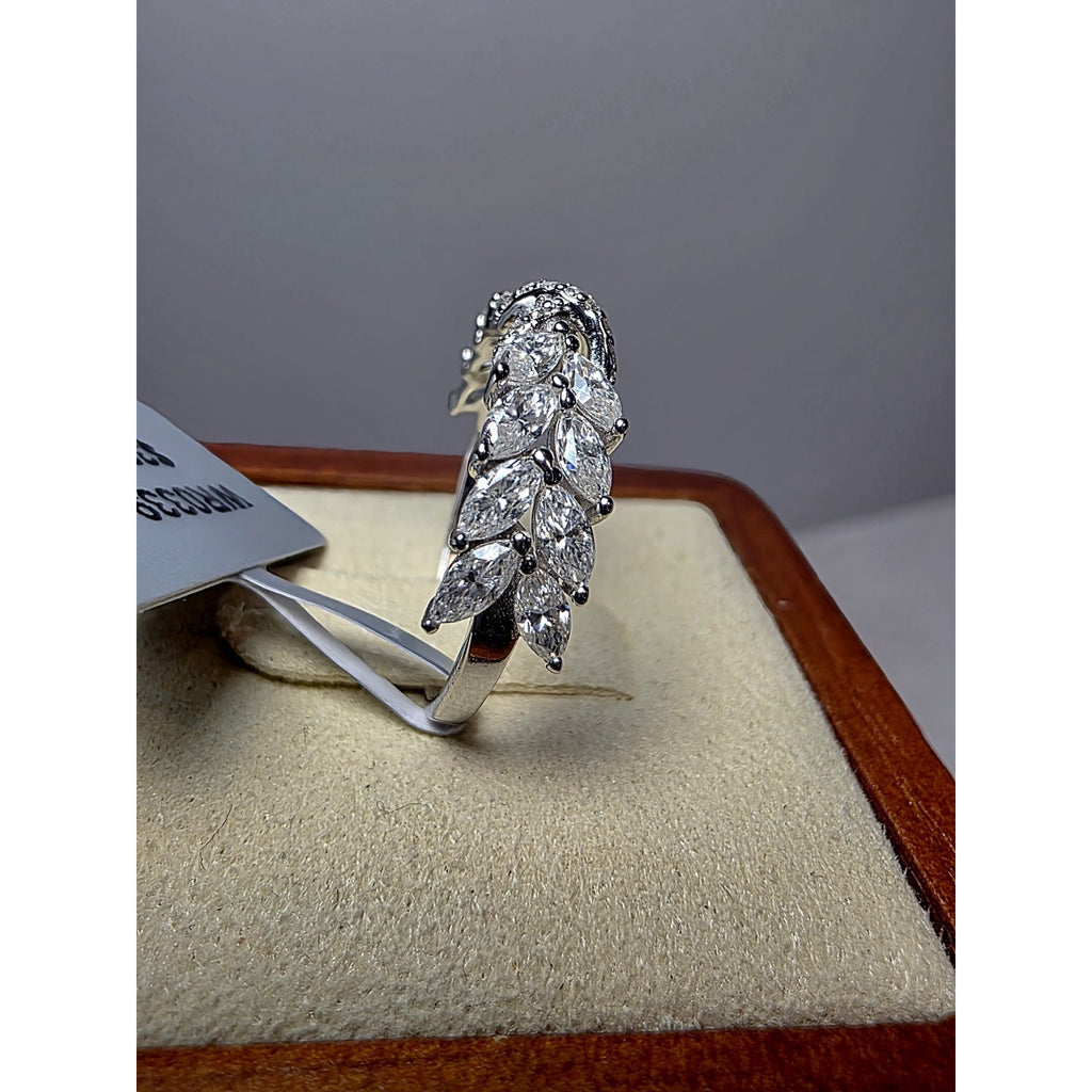 S7 1.38ctw Marquise Moissanite Ring 925 Sterling Silver w/Solid Back