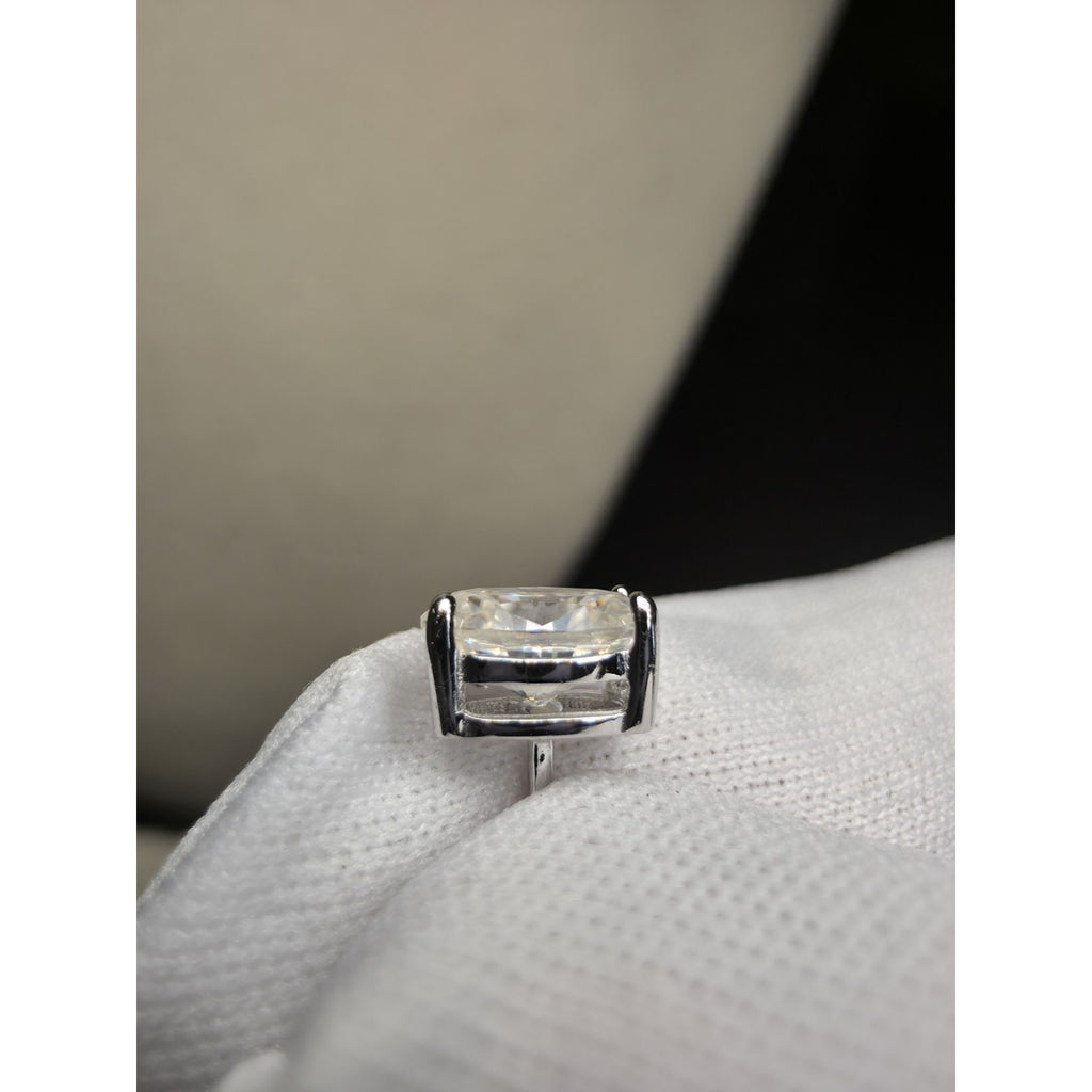 2.0CTW 7mm Oval Moissanite Stud Earrings Prong VVSD Color