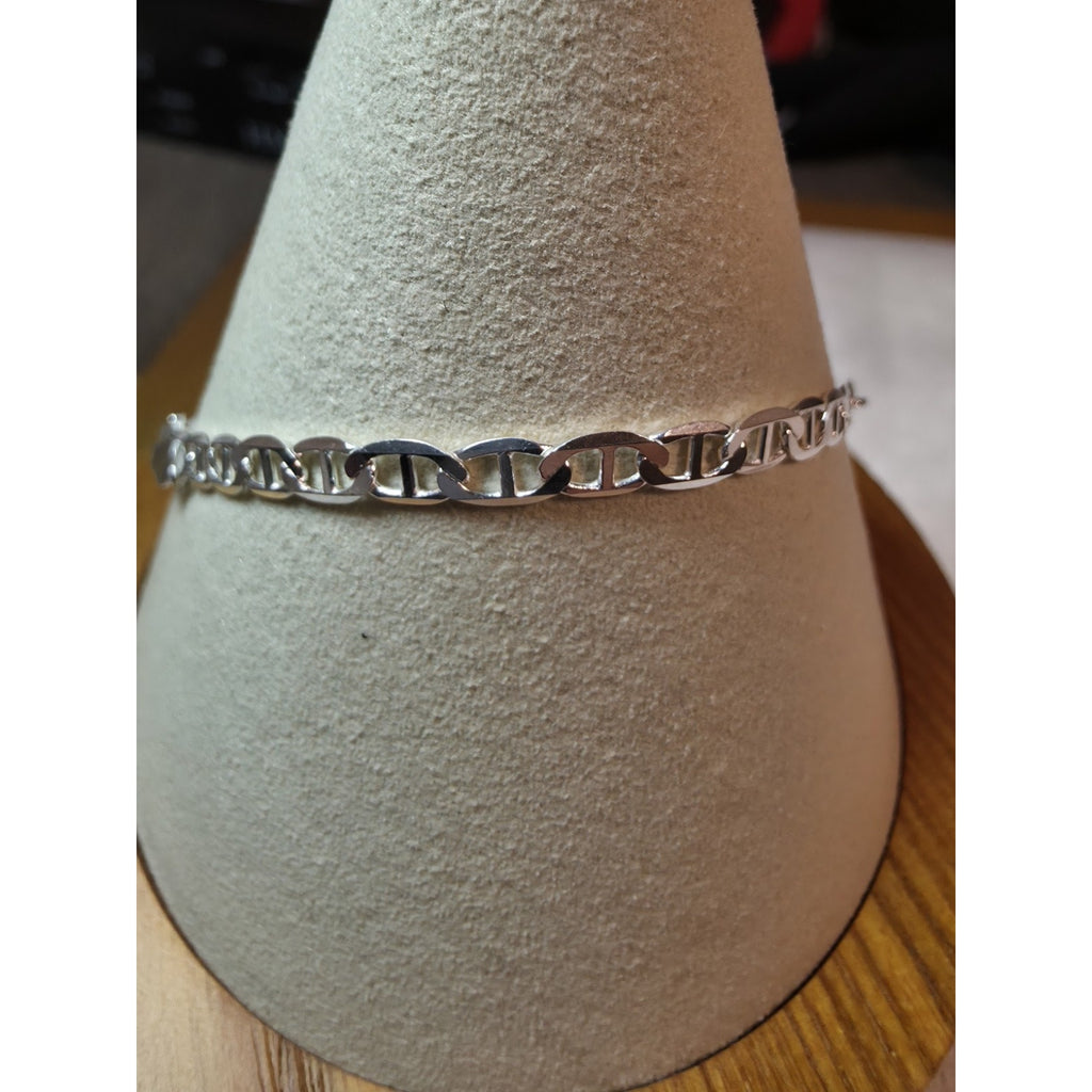 8" 3.6mm Mariner Bracelet 925 Sterling Silver w/Lobster 3.09g