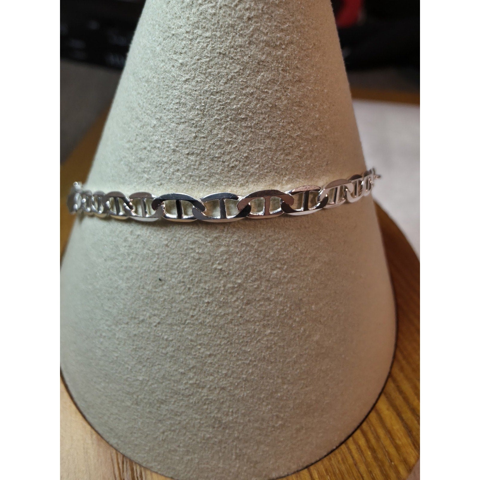 8" 3.6mm Mariner Bracelet 925 Sterling Silver w/Lobster 3.09g