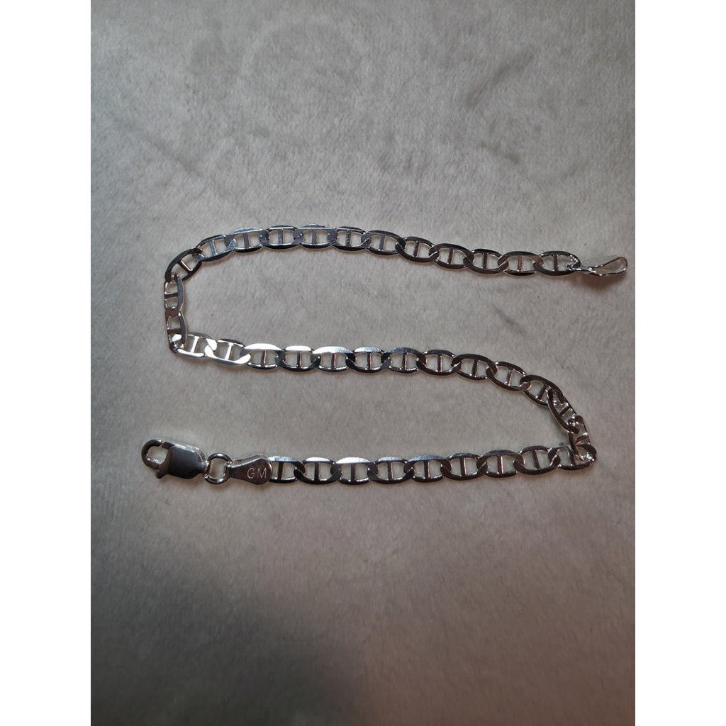 8" 3.6mm Mariner Bracelet 925 Sterling Silver w/Lobster 3.09g