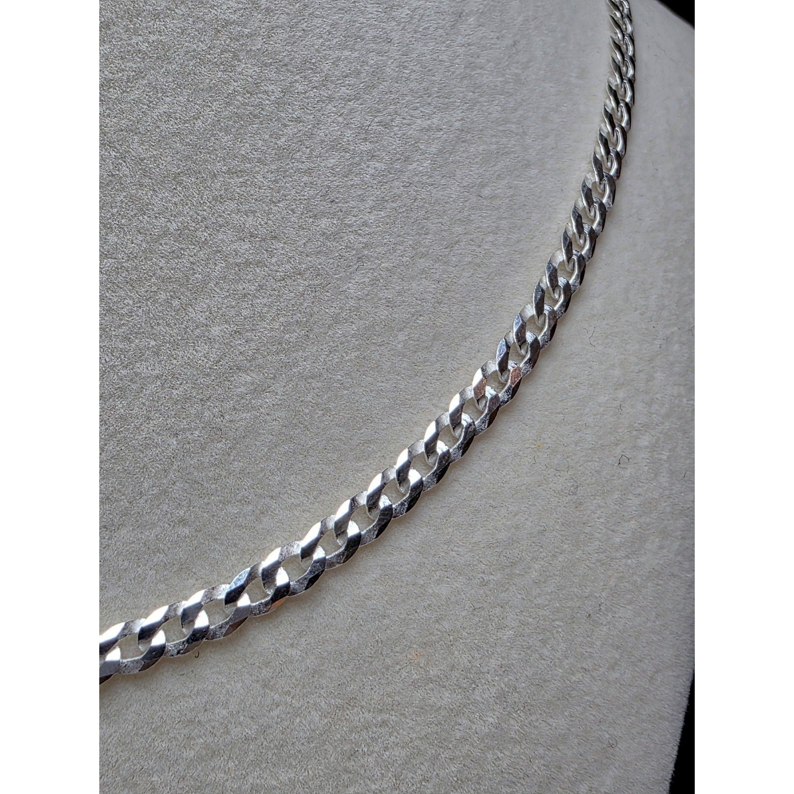 22" 4mm Cuban Curb 925 Sterling Silver 9.62g