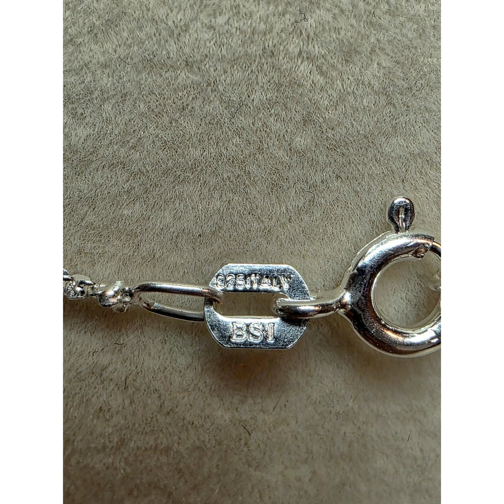 18" 1.6mm Twisted Rock Chain 925 Sterling Silver Stamped, Unisex