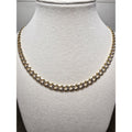 24" 6.5mm Diamond Cut Cuban Curb Chain 30g Gold over Silver