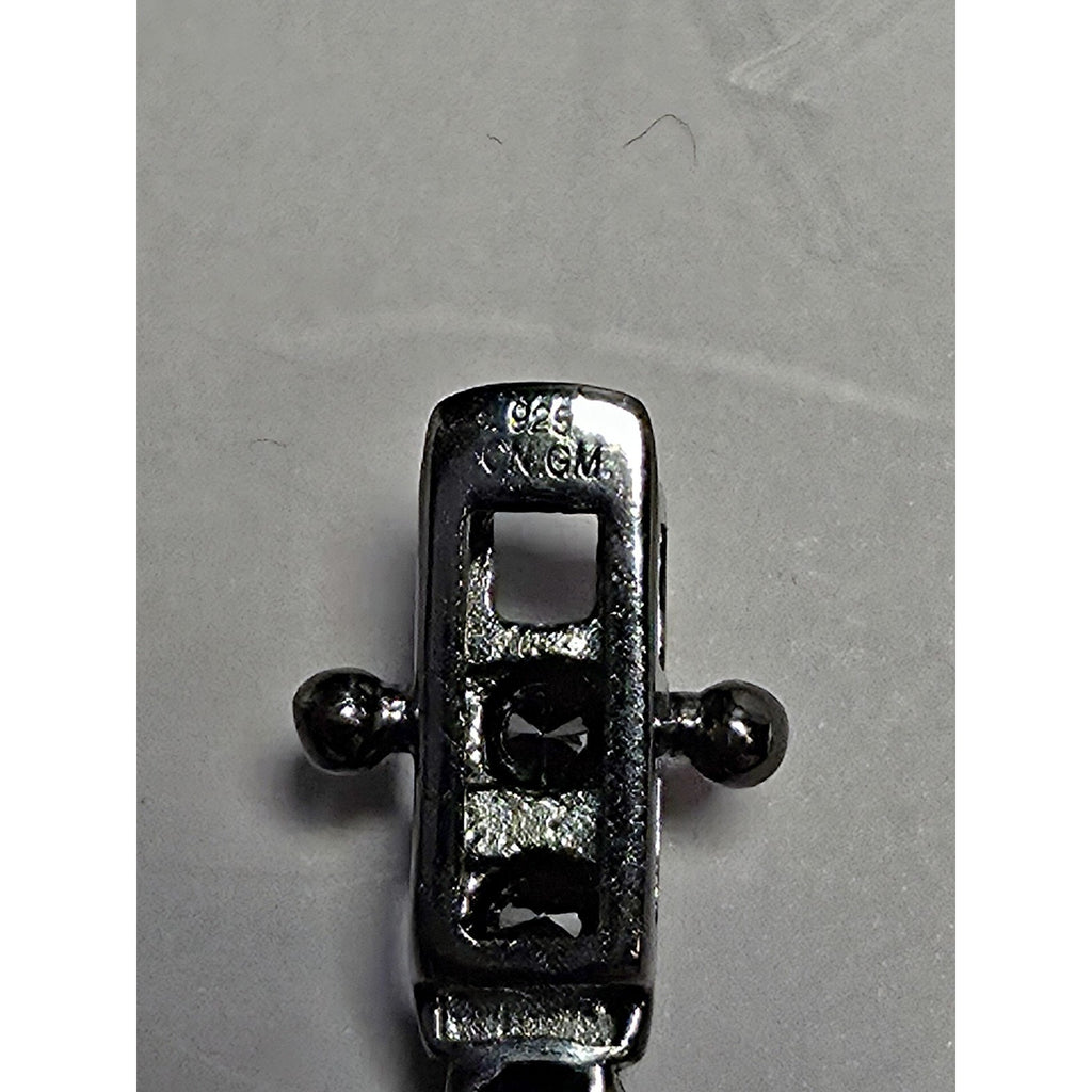 7" 3.3mm Blacked Out Onyx CZ Tennis Bracelet 925 Sterling Silver