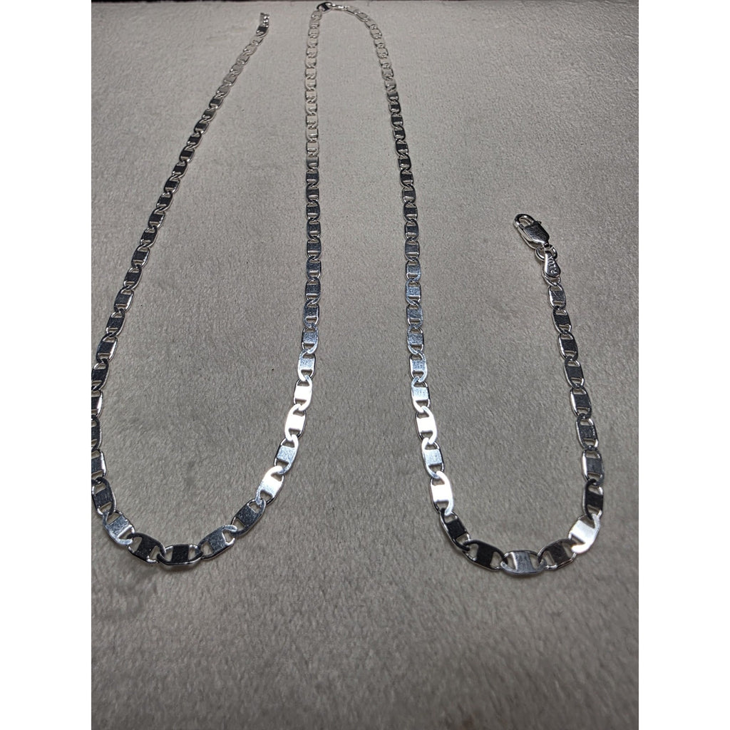 22" 3.0mm Diamond Cut Valentino Chain 925 Sterling Silver