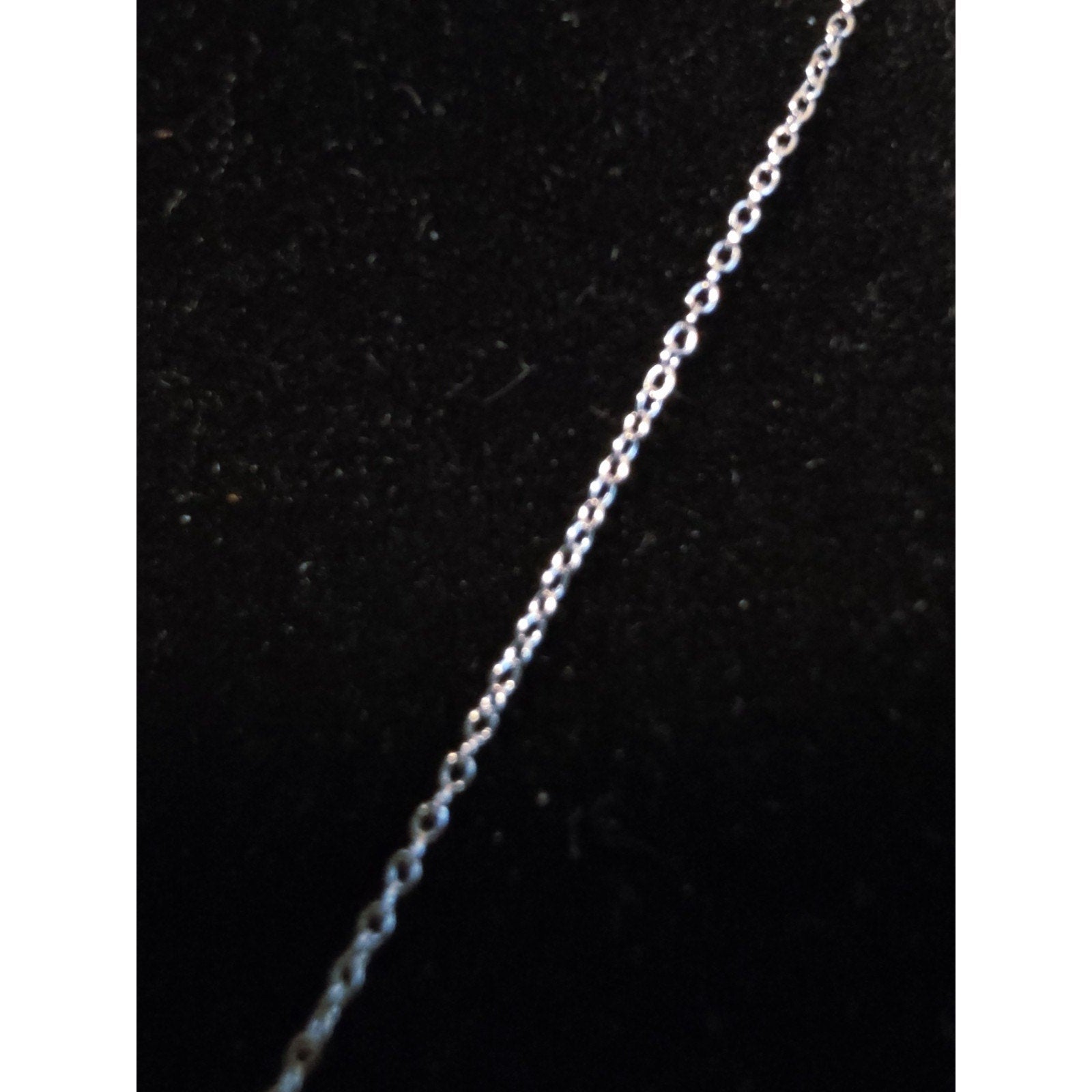 16-18" Natural Diamond 925 Sterling Silver Heart Charm Pendant Necklace