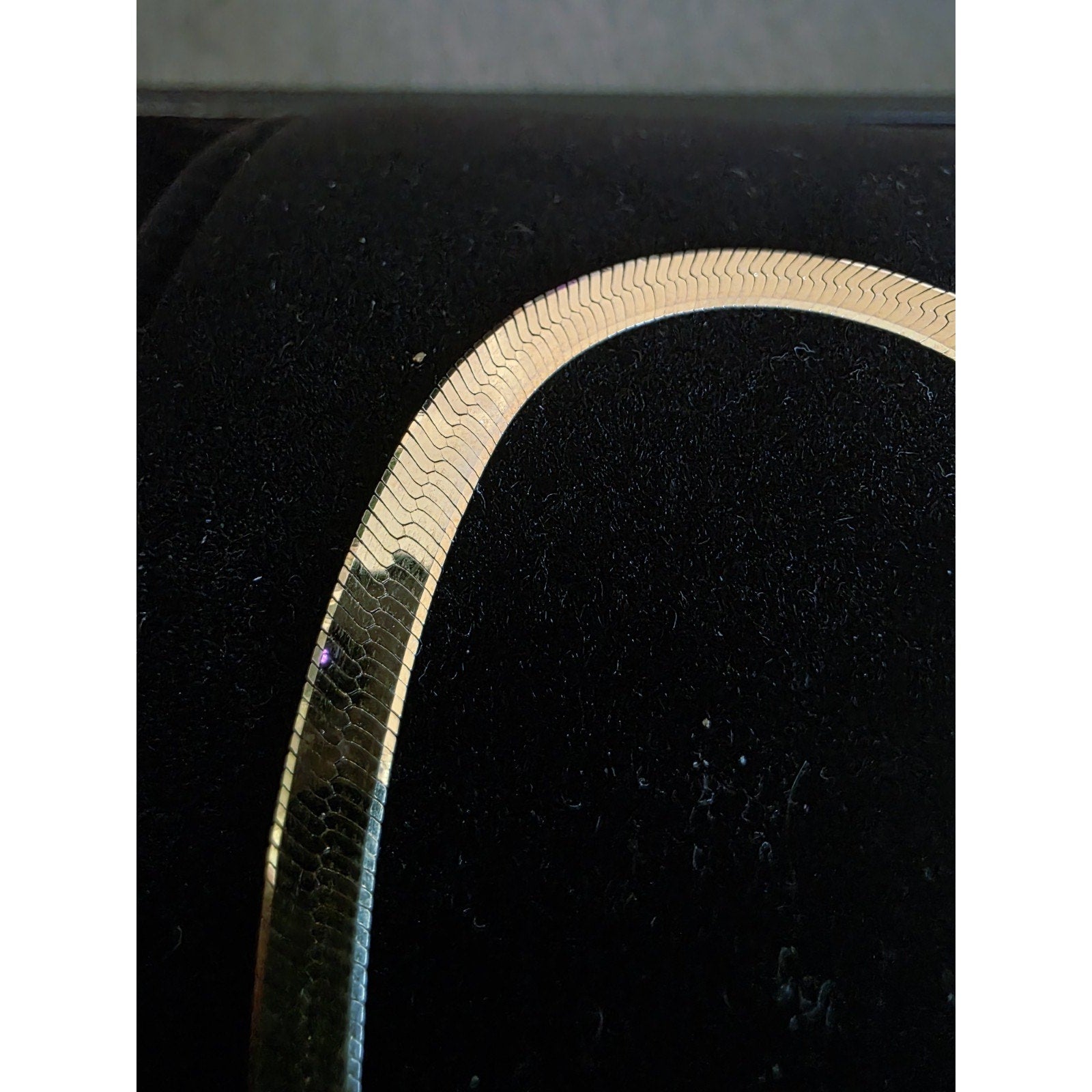 8" Reversable Herringbone Bracelet 4.5mm Gold over 925 Italian Silver