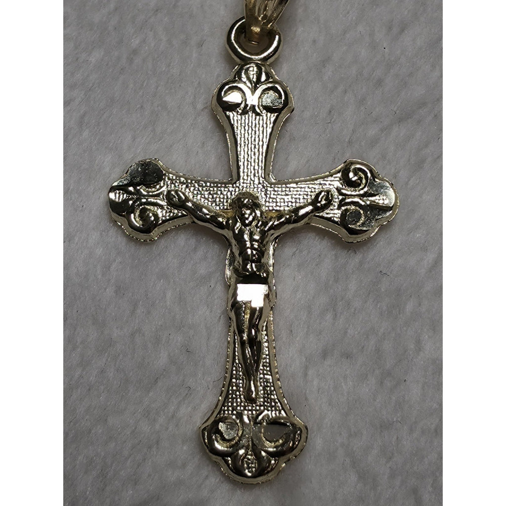 10K Solid Gold Crucifix Cross Pendant