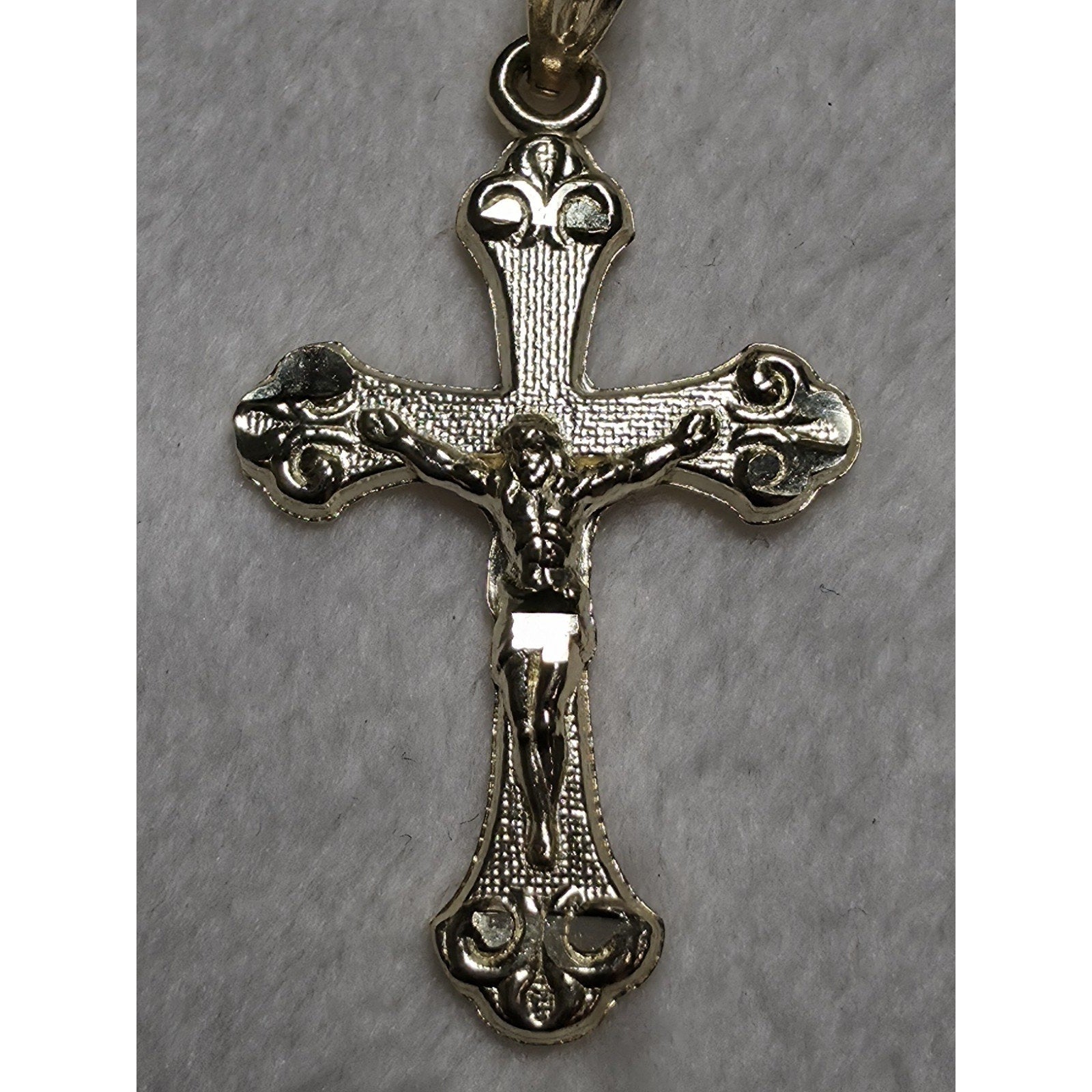10K Solid Gold Crucifix Cross Pendant