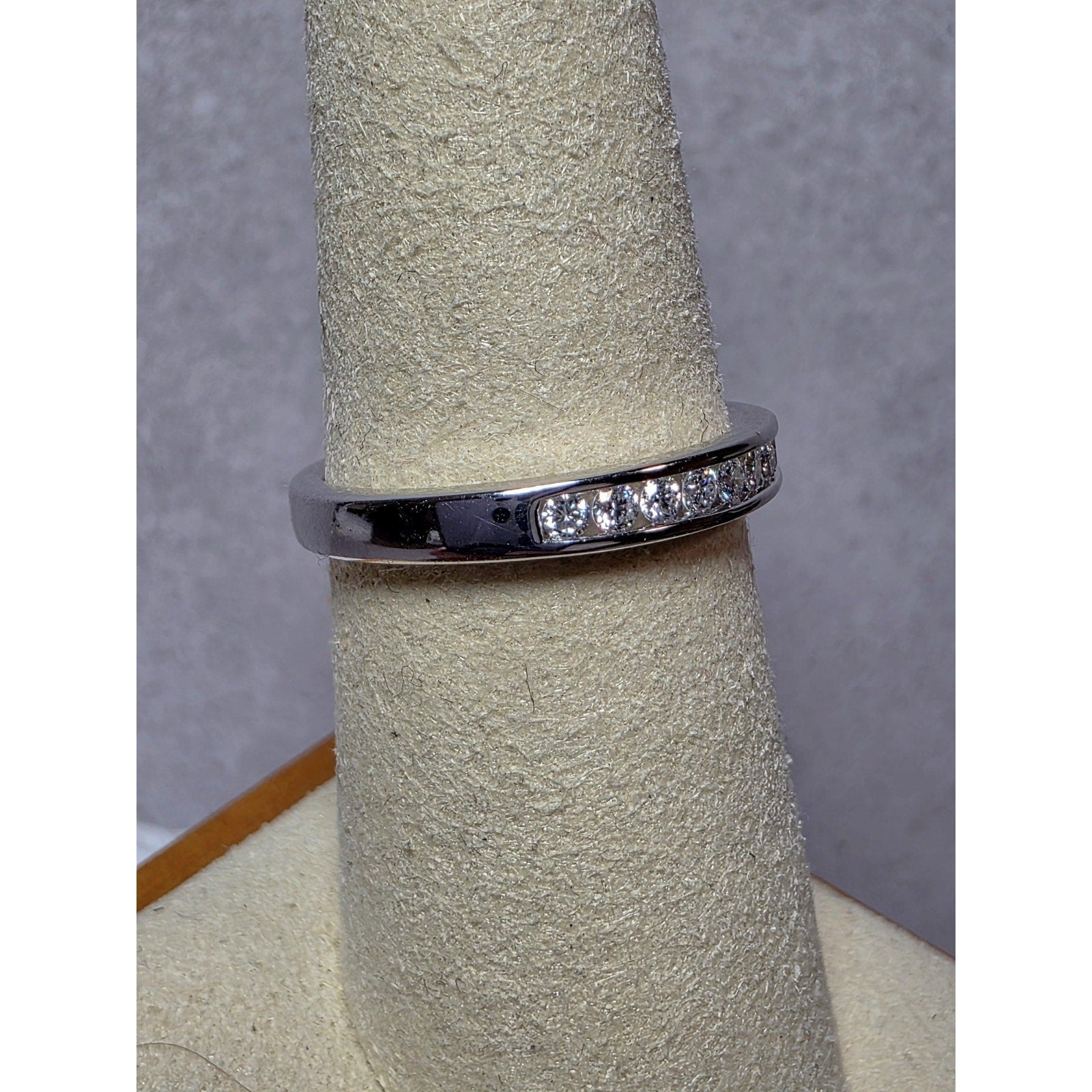 S7 0.25ctw Diamond Half Eternity Ring 925 Sterling Silver Lab Created