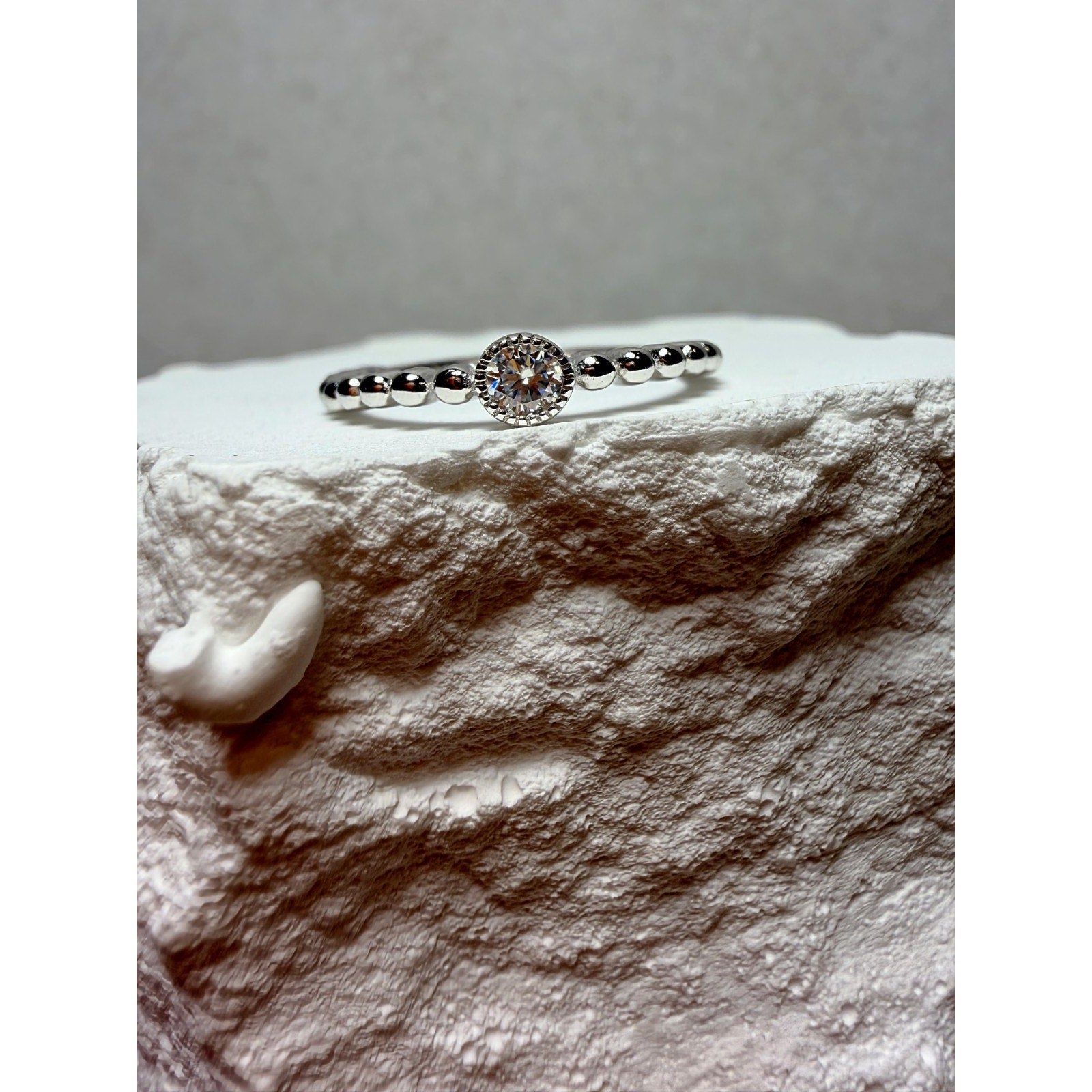 S5 0.1ct Moissanite Halo Half Eternity Band 925 Sterling Silver