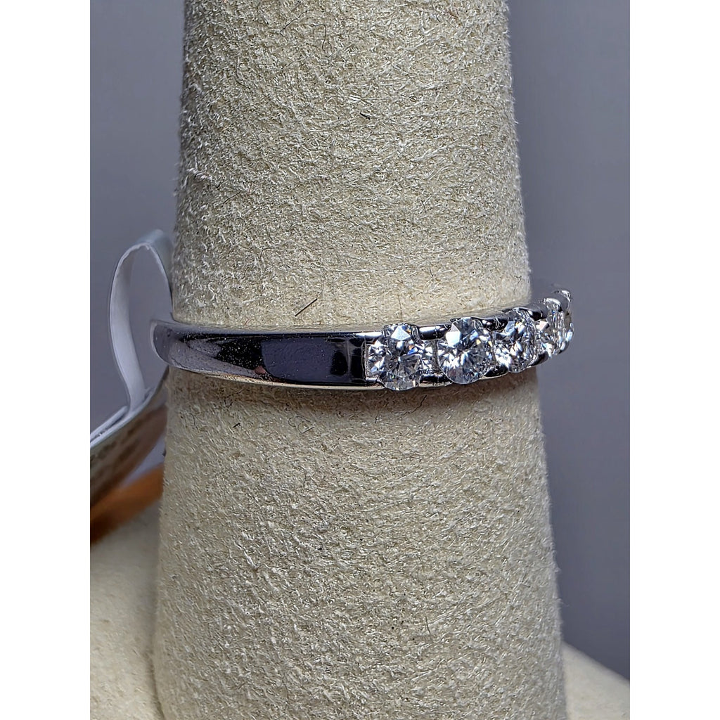 S8 0.96ctw Moissanite Eternity Band 925 Sterling Silver Solid Back