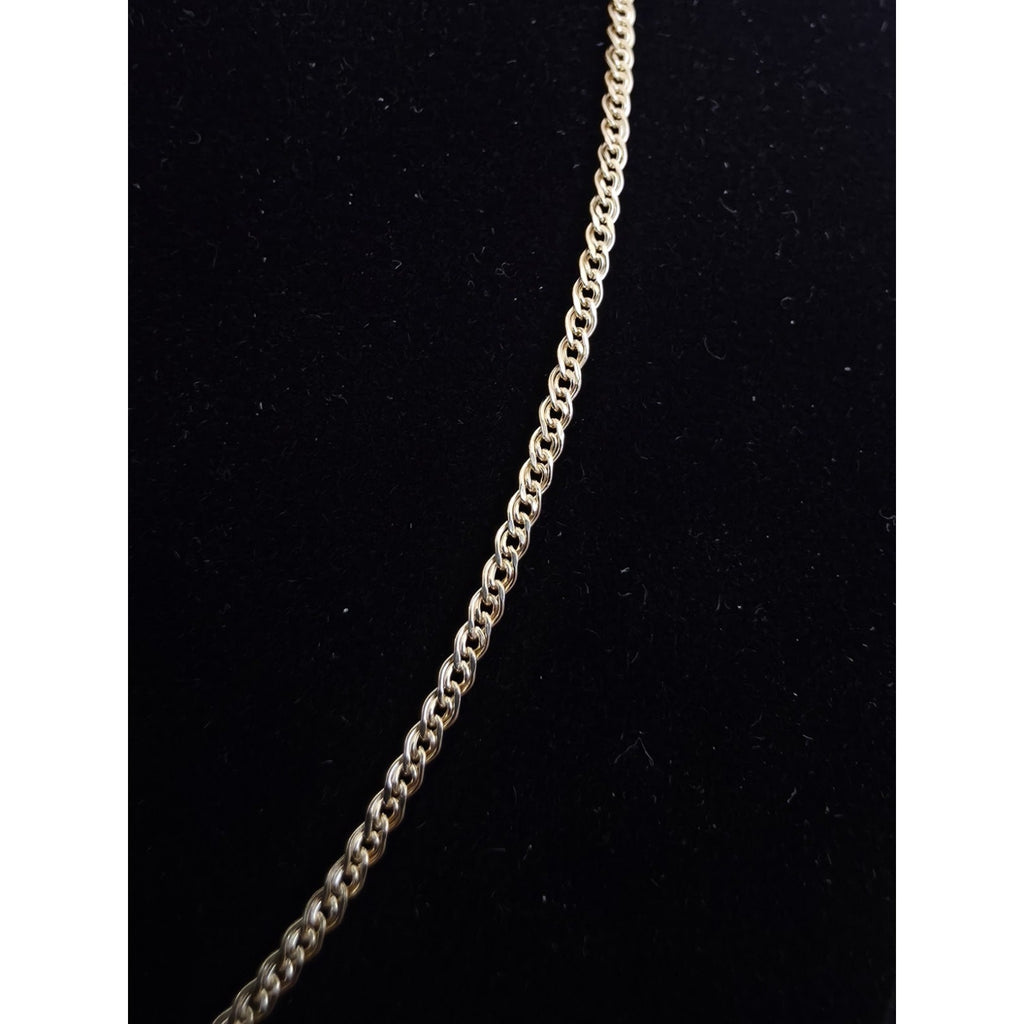 10k Gold 18" 1.9mm Double Rombo Dainty Necklace