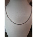 Station Barrel Chain 24" & 8" Braclet Combo 2.4mm 925 Silver w/Rhodium Finish