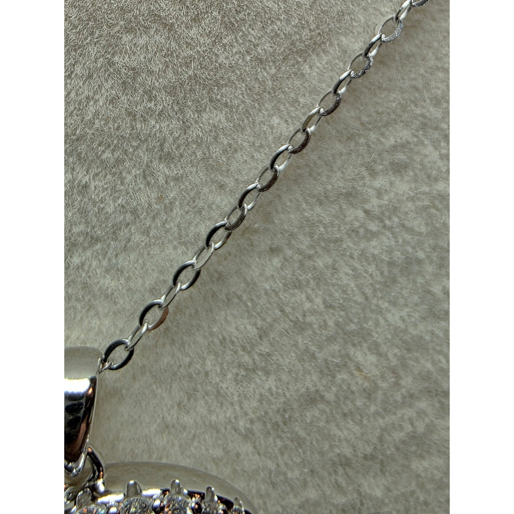 18-20" 1.54ctw Moissanite Crescent Moon and Star Pendant 925 Sterling Silver