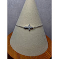 6.5-8.5" 2.5mm 0.06ctw VVSD Moissanite Cross Dainty Bracelet 925 Sterling Silver