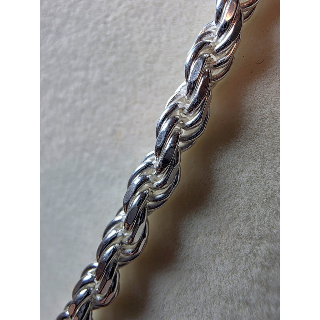 26" 5mm 50g Rope Solid 925 Sterling Silver Stamped