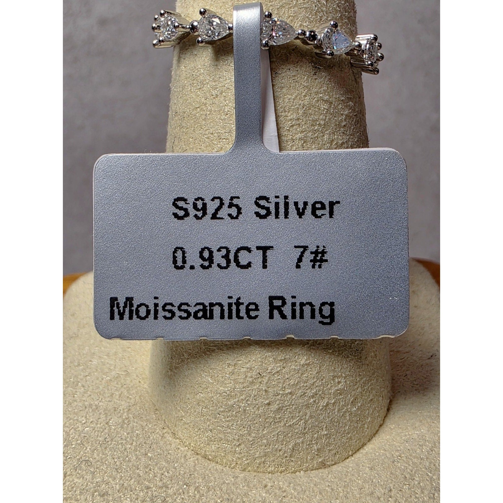 S7 0.93ctw Moissanite Marquise Eternity Band 925 Sterling Silver w/Solid Back