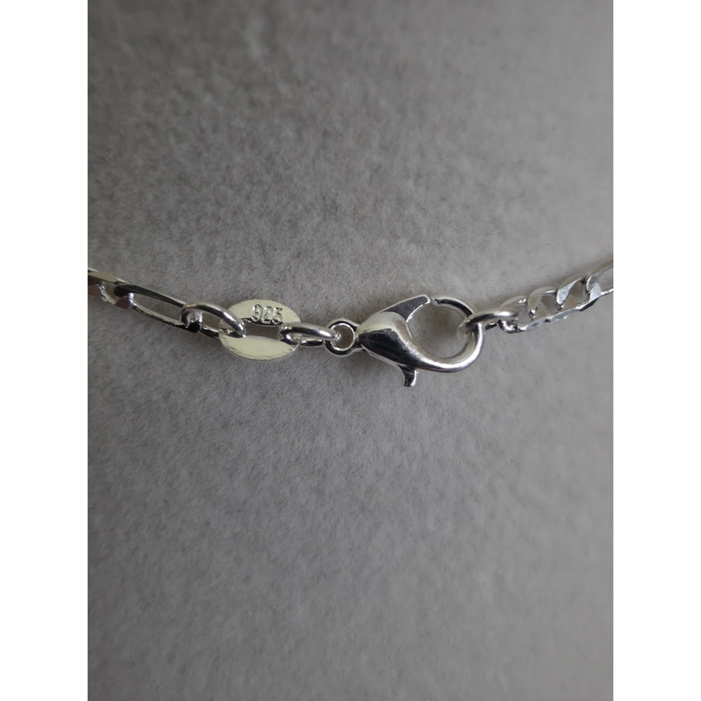 22" Figaro Chain 2.4mm 925 Sterling Silver