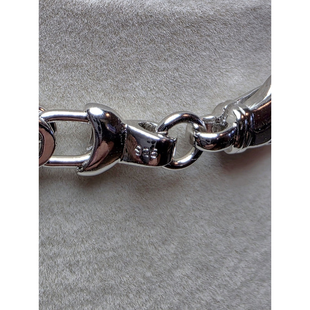 20" 6.1mm 42g Flat Byzantine Chain Solid 925 Sterling Silver