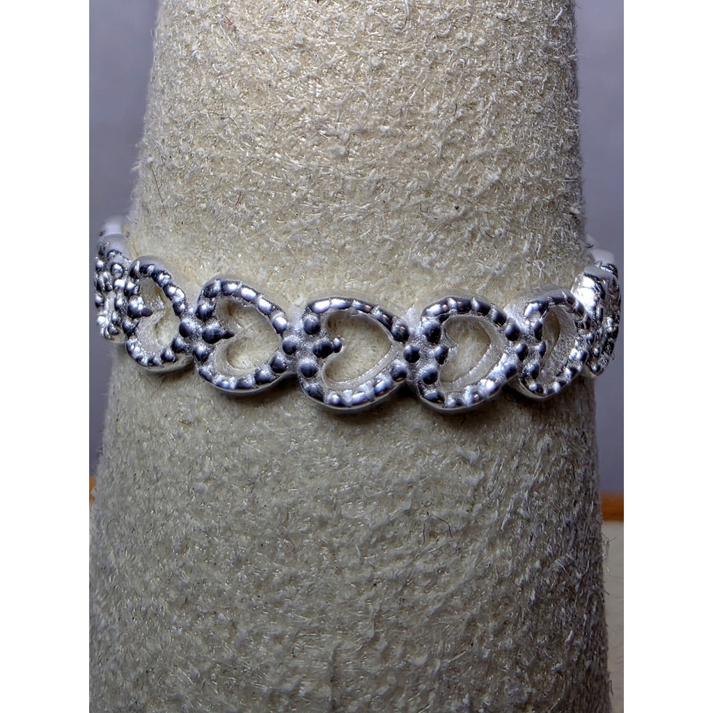 S7 Heart Eternity Band 925 Sterling Silver