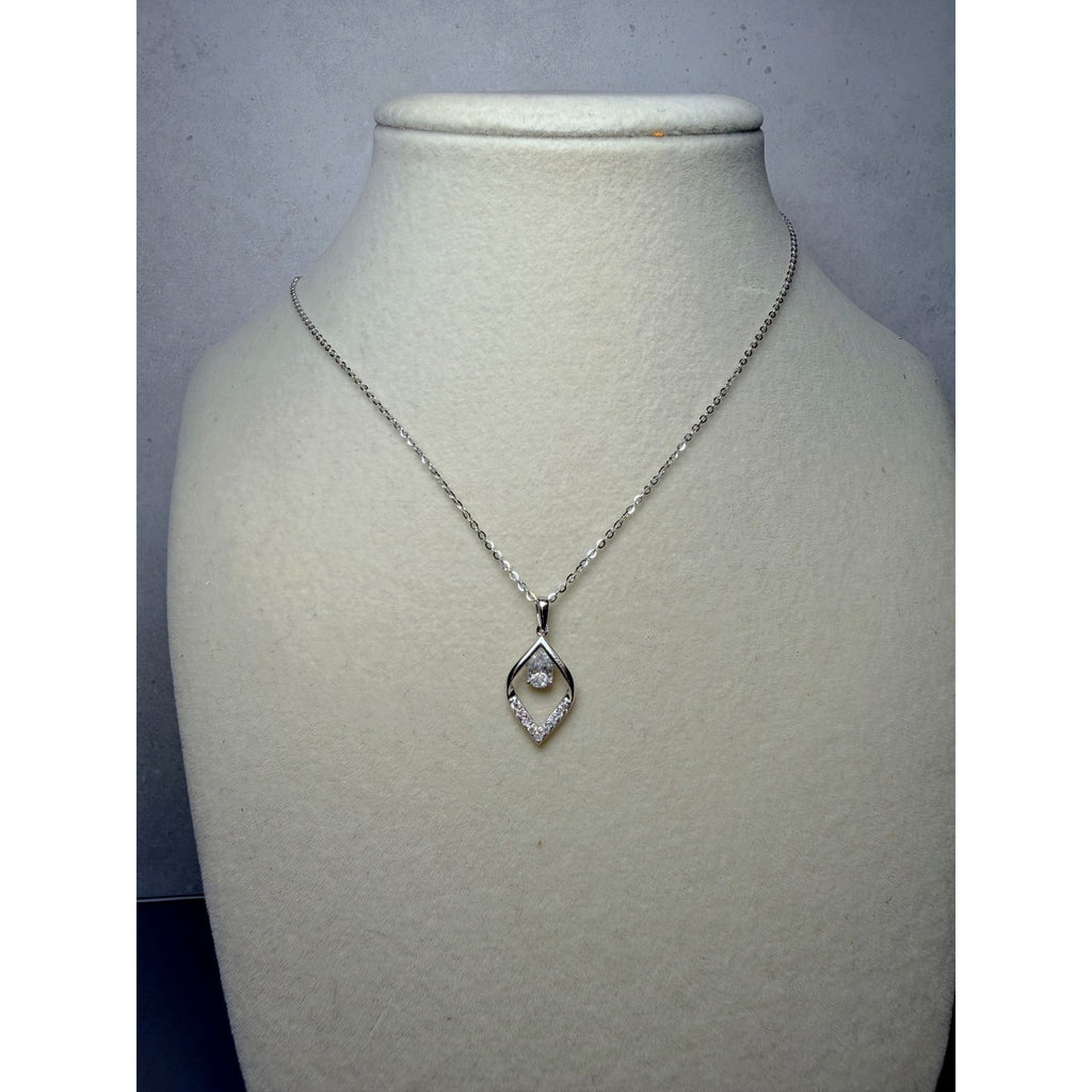 16+2" 0.6ctw Moissanite Teardrop Solitaire Pendant Necklace 925 Sterling Silver