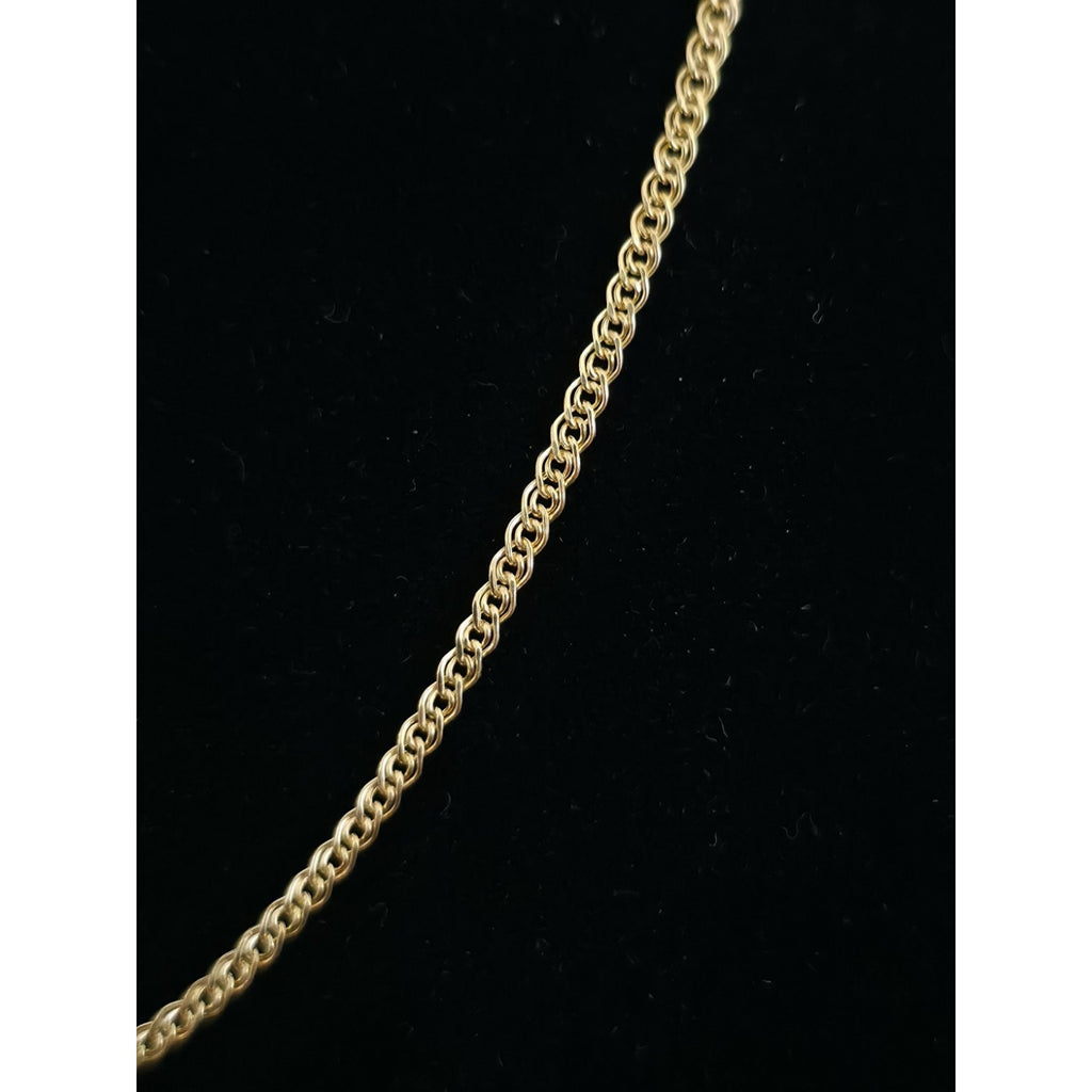 10k Gold 18" 1.9mm Double Rombo Dainty Necklace