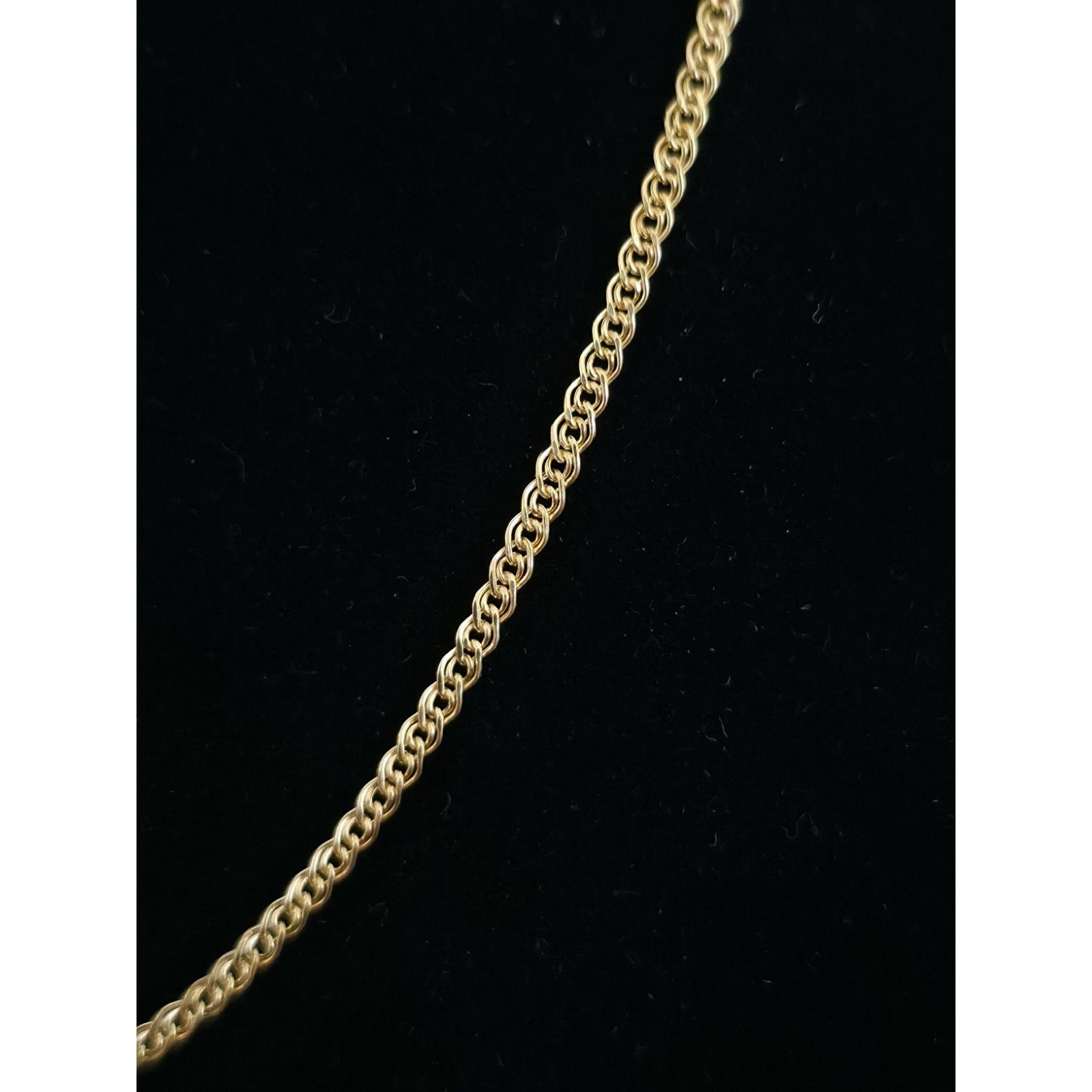 10k Gold 18" 1.9mm Double Rombo Dainty Necklace