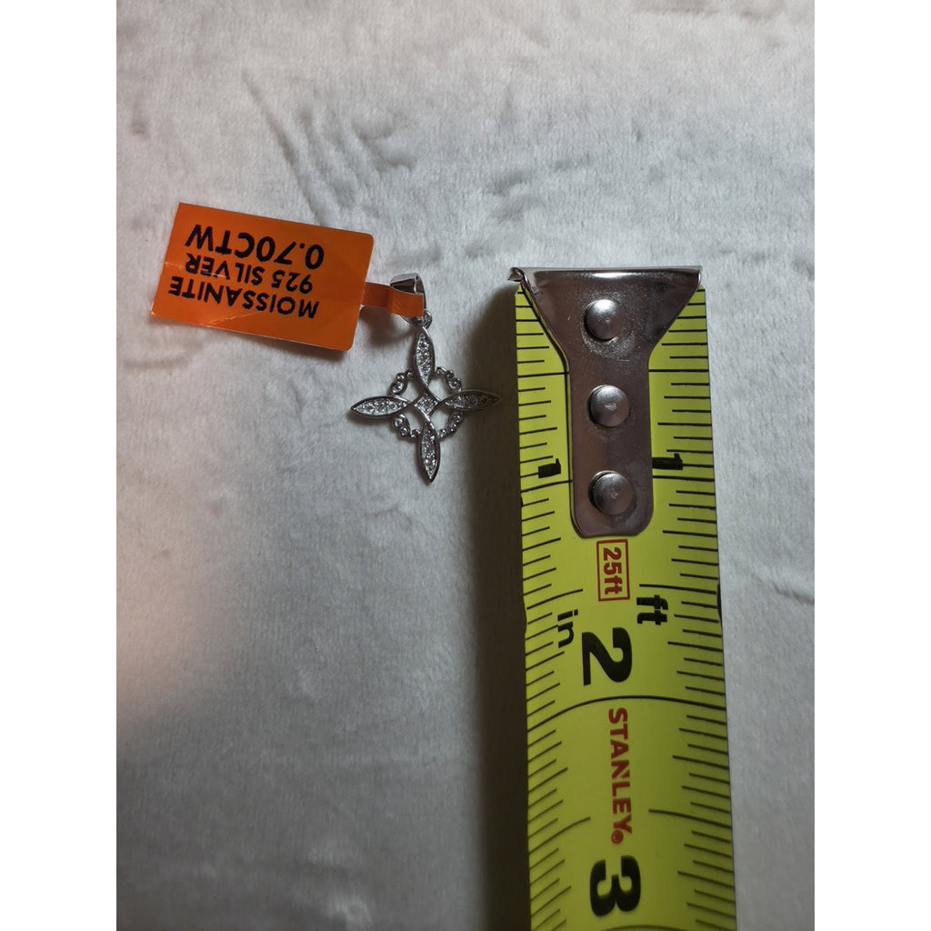 .70CTW Moissanite Marquise Prong Cross Pendant 925 Sterling Silver