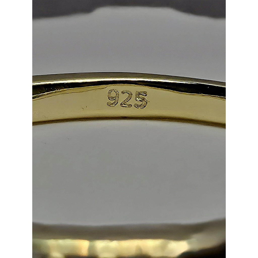 S7 Moissanite Half Eternity Gold Band 925 Sterling Silver