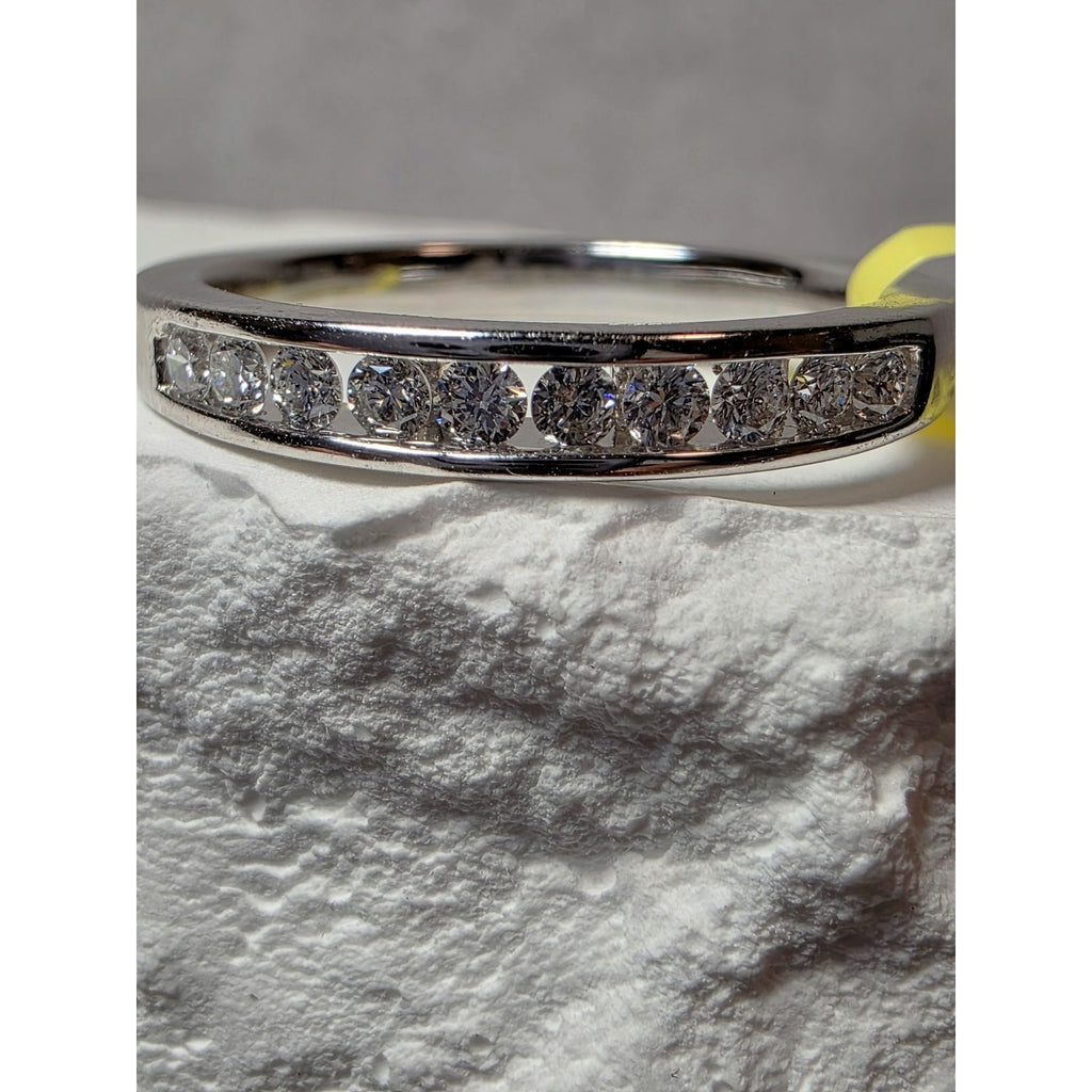 S7 0.25ctw Diamond Half Eternity Ring 925 Sterling Silver Lab Created