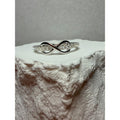 S7 0.14ctw Moissanite Half Infinity Band 925 Sterling Silver