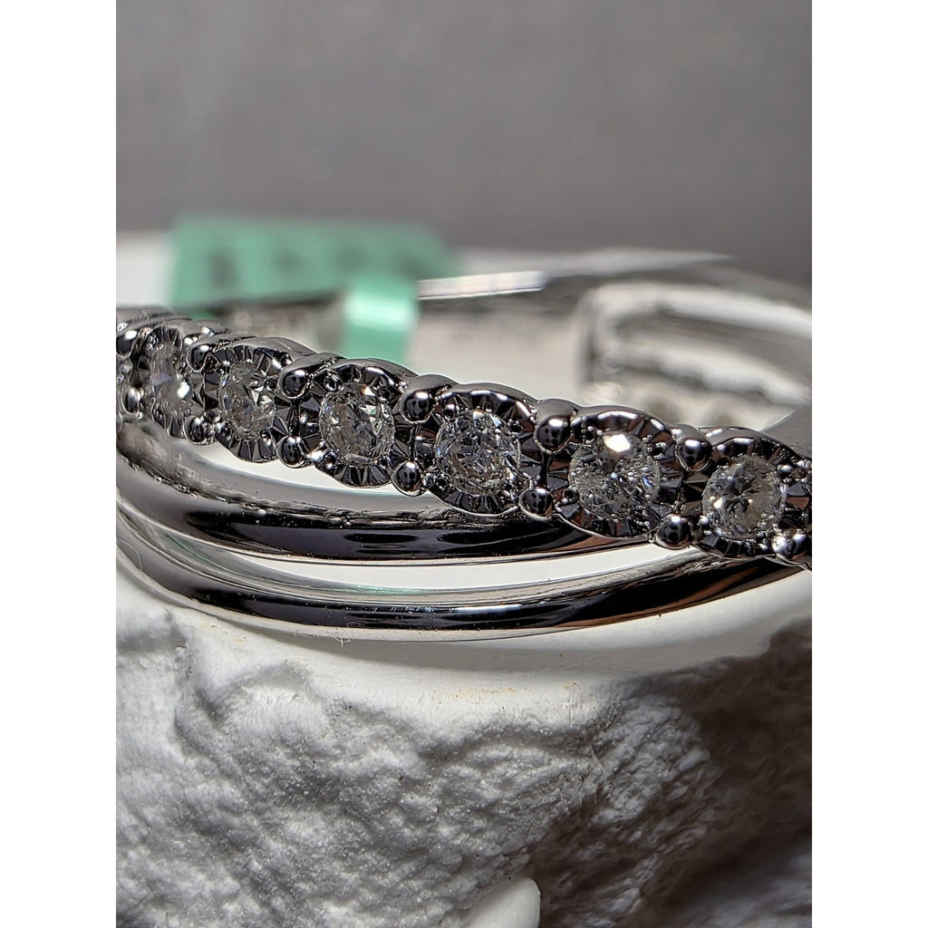 S7 0.25ctw Diamond Ring 925 Sterling Silver Lab Created