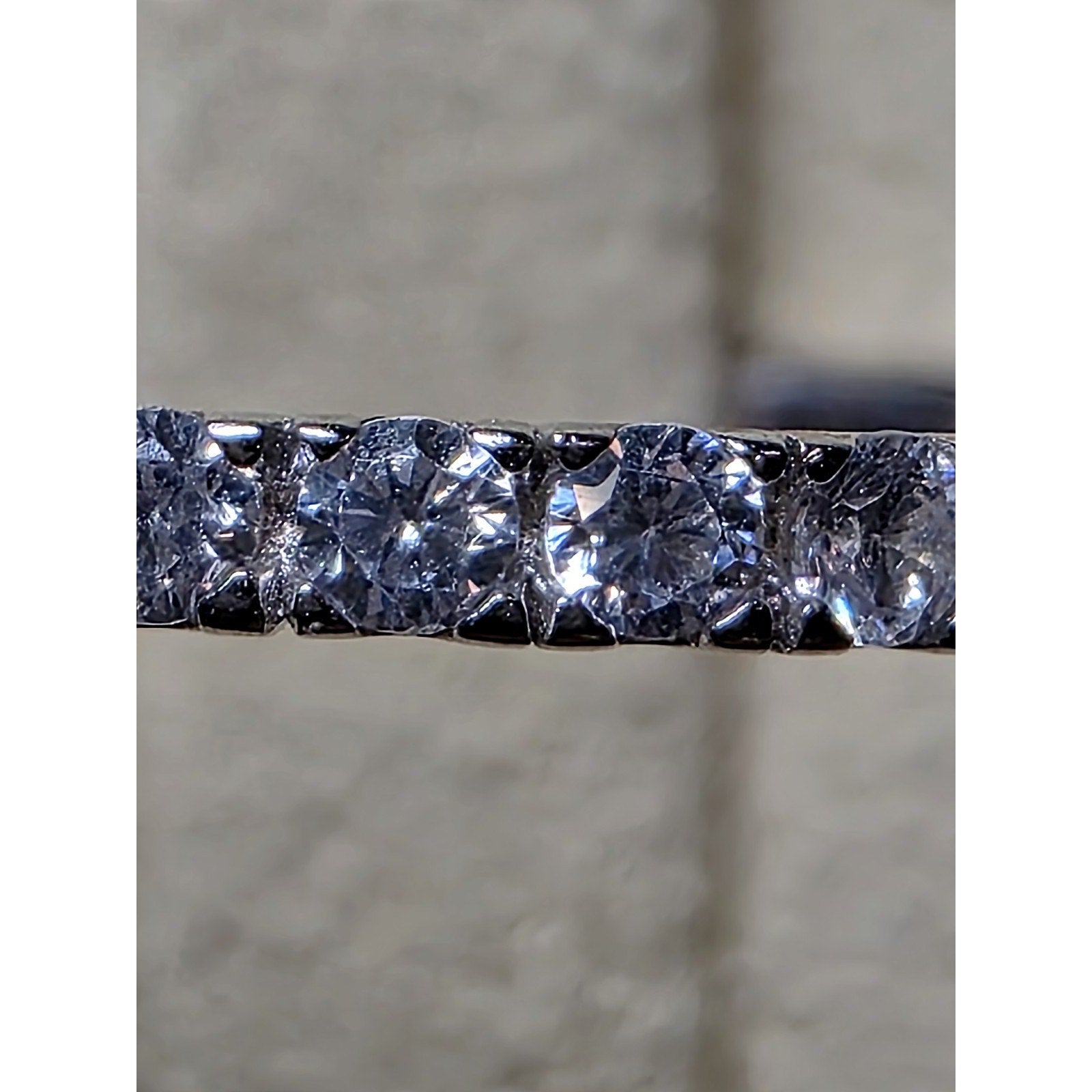 S7 Moissanite Eternity Band 925 Sterling Silver