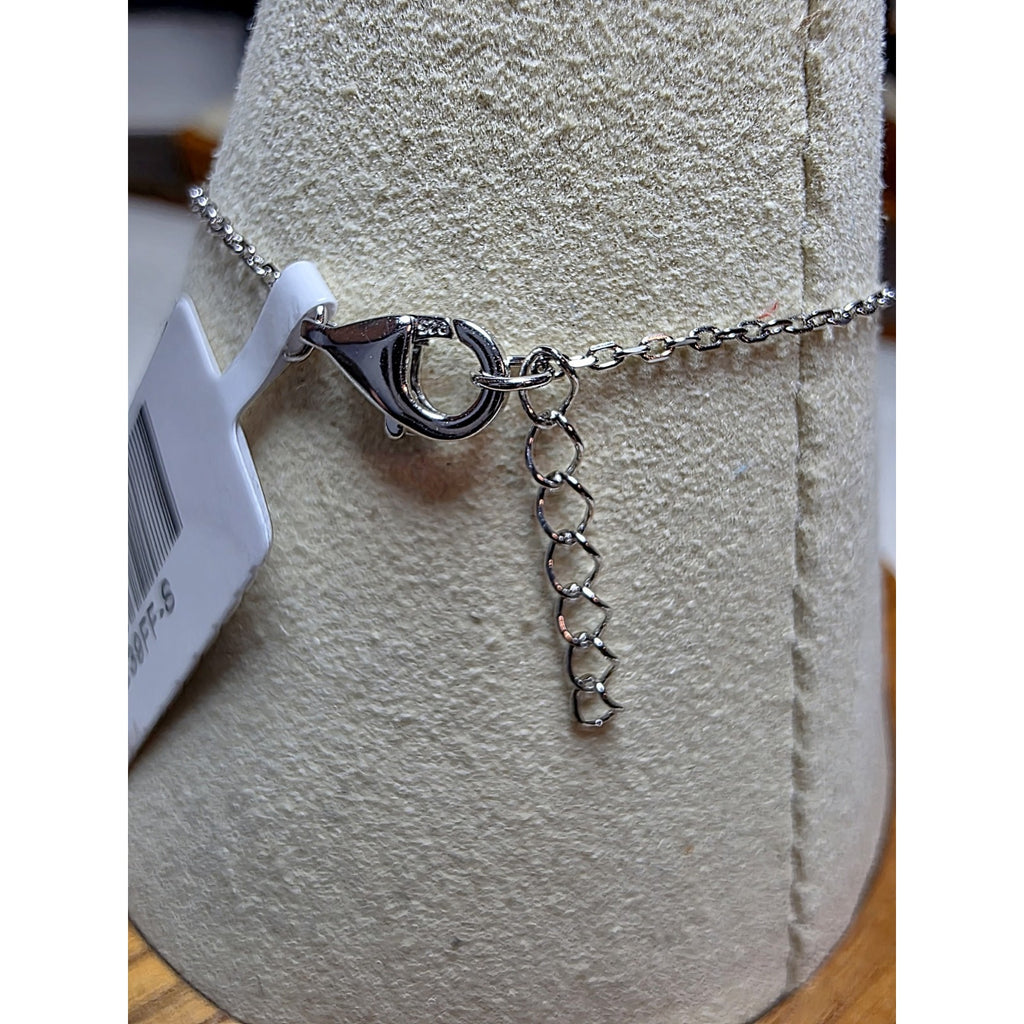 7+1" 0.44ctw Moissanite & MOP Clover Bracelet 925 Sterling Silver