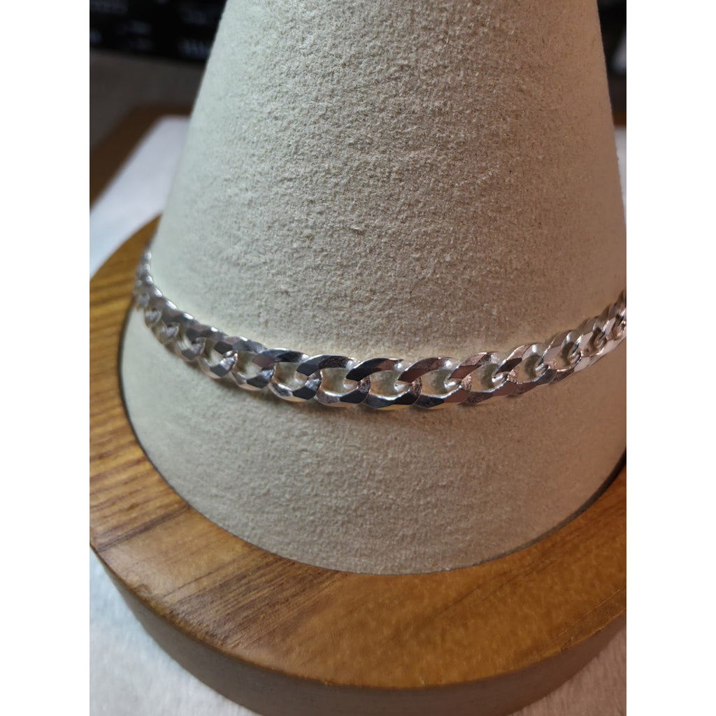 8" 4.8mm 4.44g Curb Bracelet Lobster 925 Sterling Silver