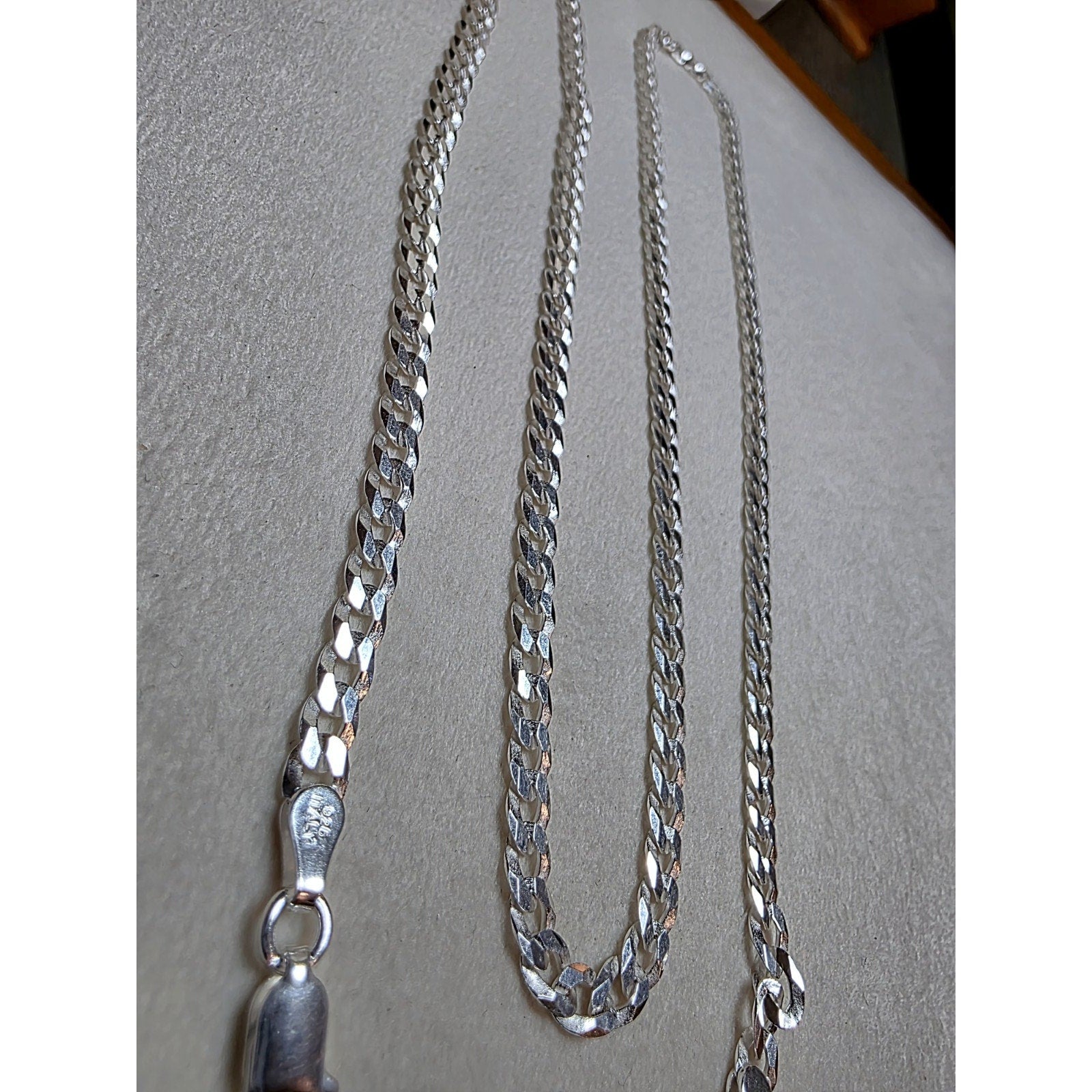 22" 4mm Cuban Curb 925 Sterling Silver 9.62g