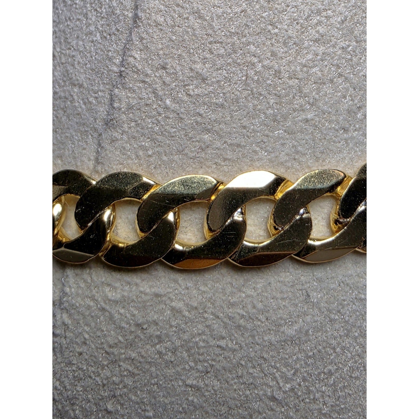 8" 6.6mm Cuban Curb Bracelet 8.74g Gold Over 925 Sterling Silver