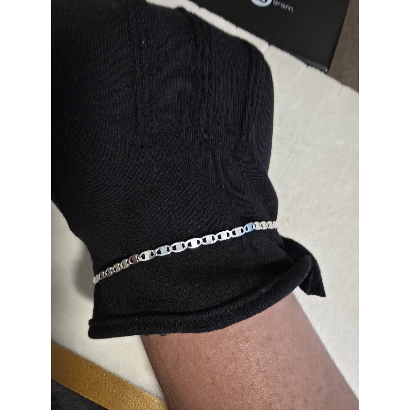 8" 3.0mm Mariner Bracelet Diamond Cut 925 Sterling Silver