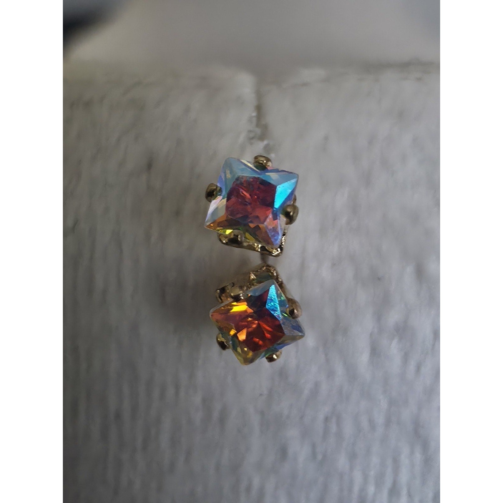 3.6mm Multicolor Cubic Zirconia Stud Earrings w/ Butterfly Back
