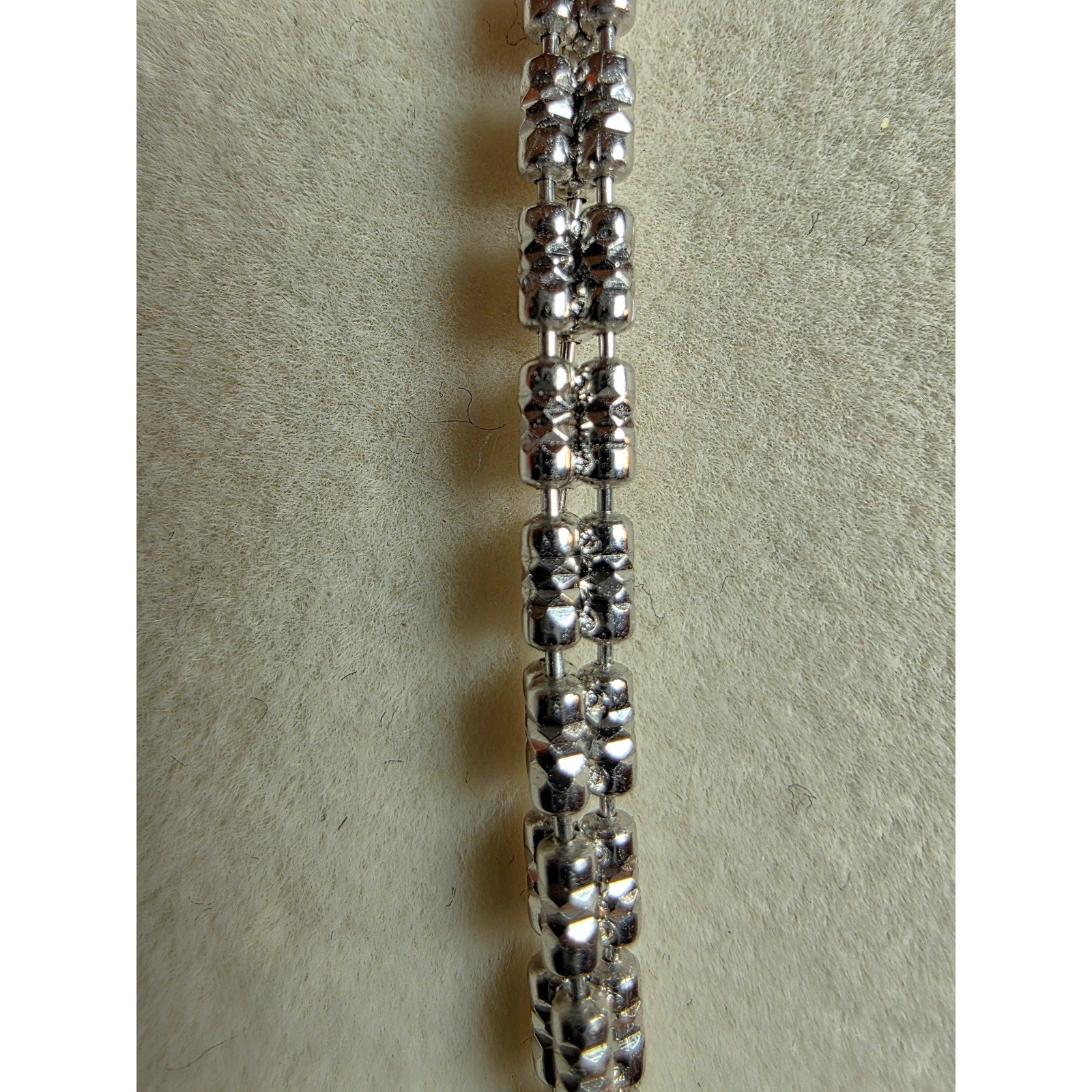 24" 3.2mm Ice Barrel 3-Line Diamond Cut w/Rhodium Finish 925 Sterling Silver