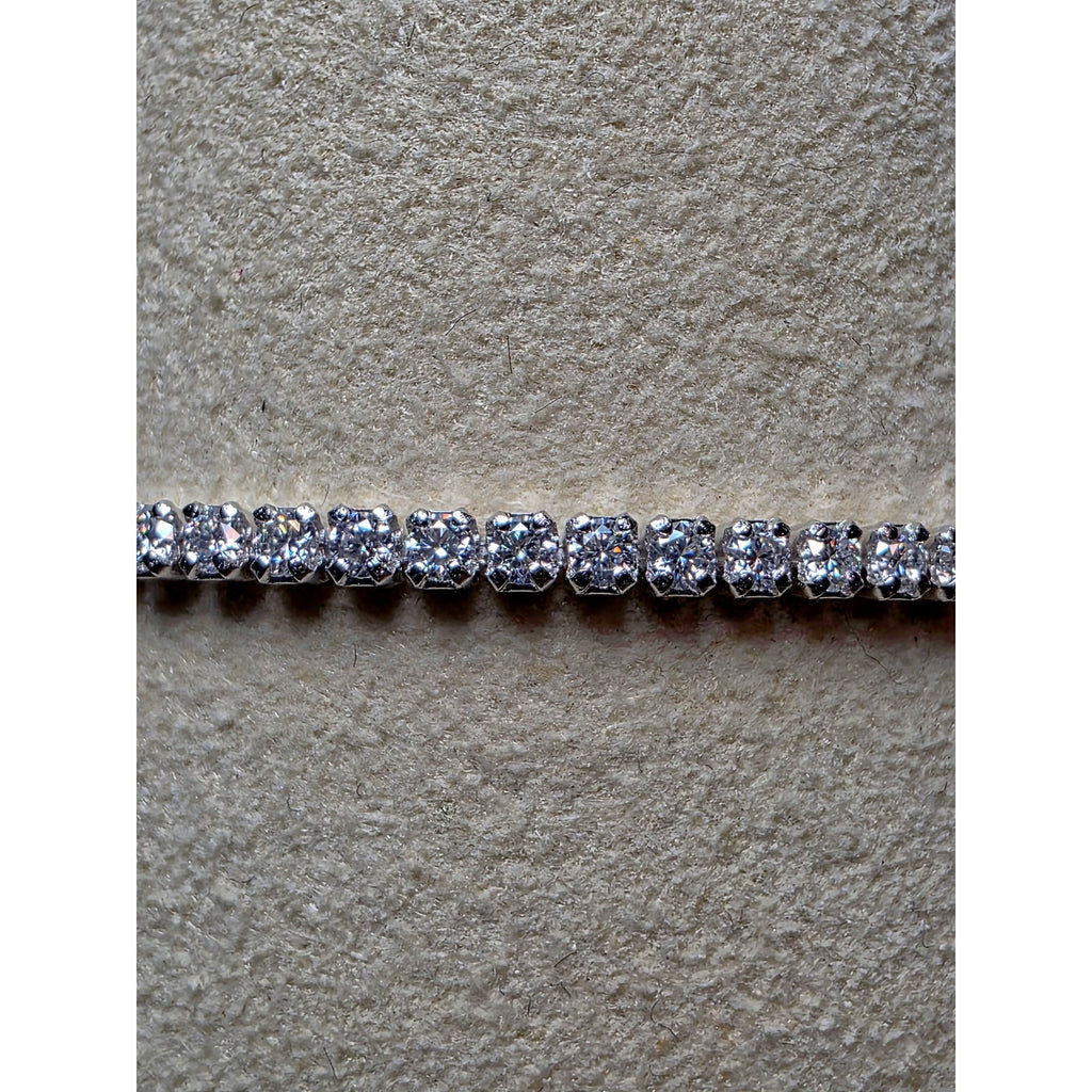 7+1" 1.53ctw Moissanite Tennis Bracelet 925 Sterling Silver Adjustable
