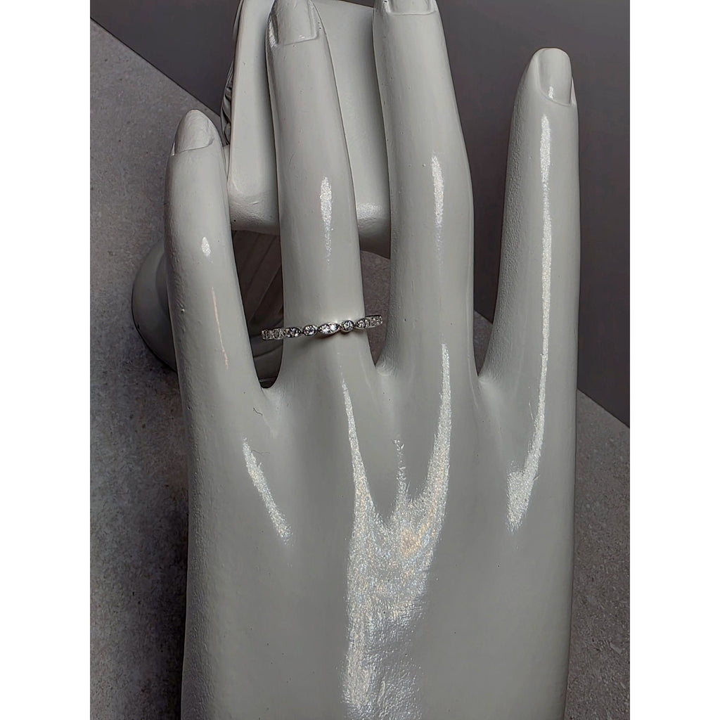 S7 2.74ct Moissanite eternity stackable ring 925 Sterling Silver